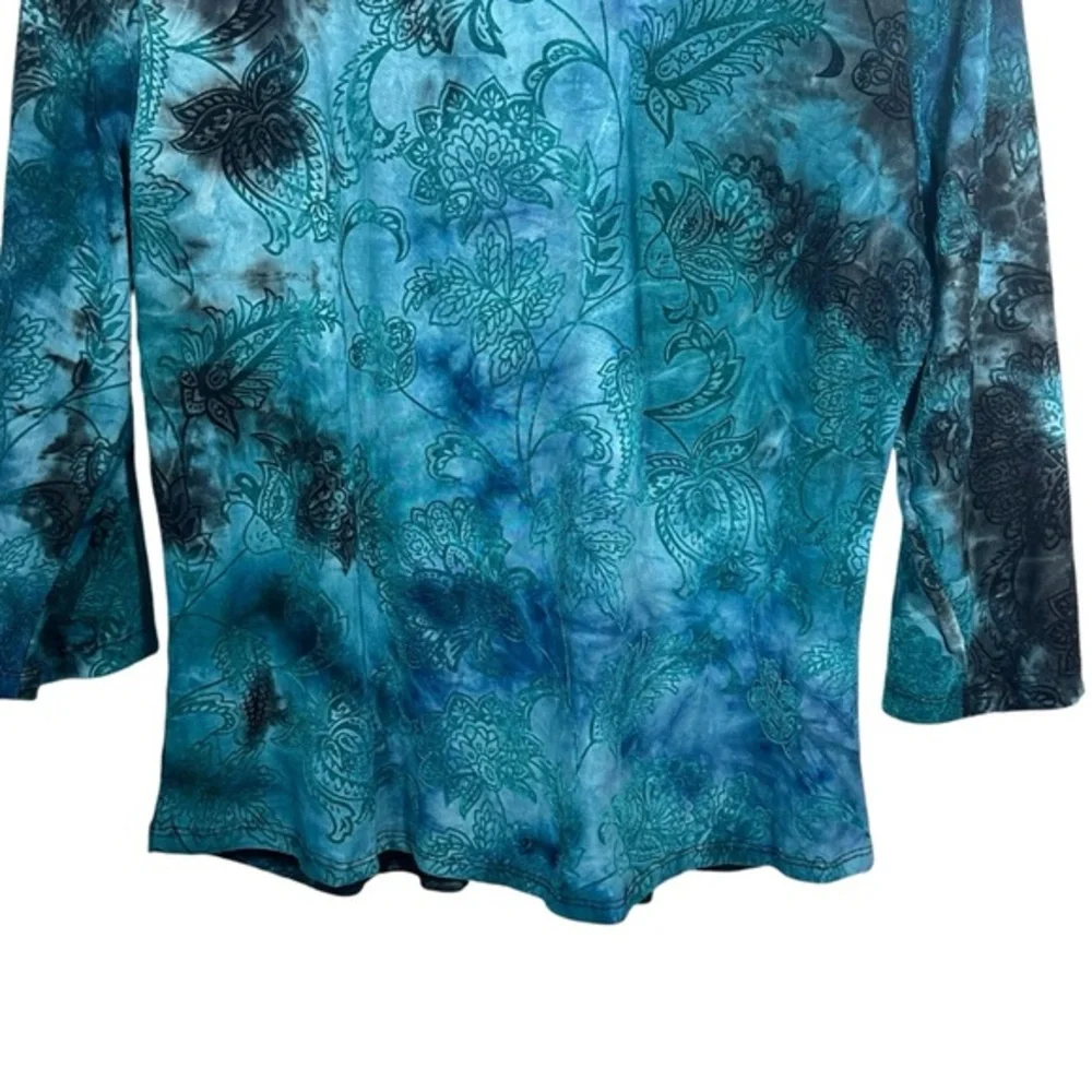 Vtg Y2K Women's Corset Top Sz L Velvet Witchy Fairy Gothic Blue Black Sam and Jo - Picture 12 of 16